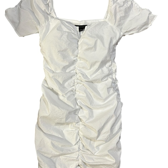 Sanctuary White Ruched Sheath Mini Dress - Picture 2 of 7